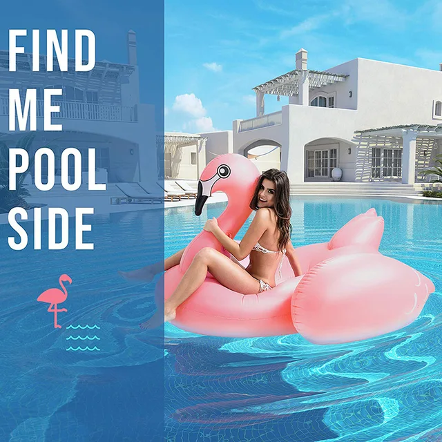 150cm Large Summer Swimming Pool Inflatable Giant Pink Flamingo Laps Floating Bath Water Toys Pool Fun Raft Water On Party Toys 4