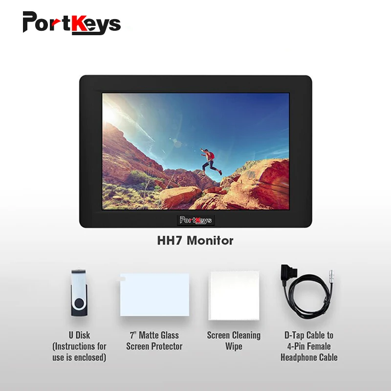 PortKeys HH7 1200nit дневной свет 7 дюймов 3D LUT 4K HDMI сигнал на камеру, поданный монитор с гистограммой монитор для dslr камеры