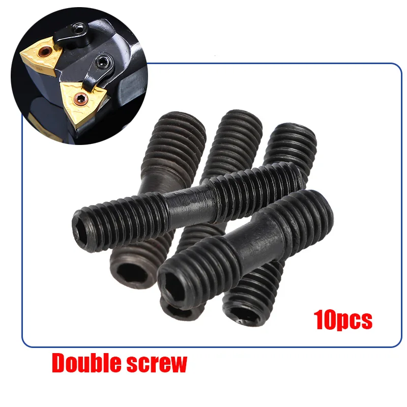

20PCS lathe tool bar NC turning tool fittings double head screw MCS625 press plate screw 6*20/5*20