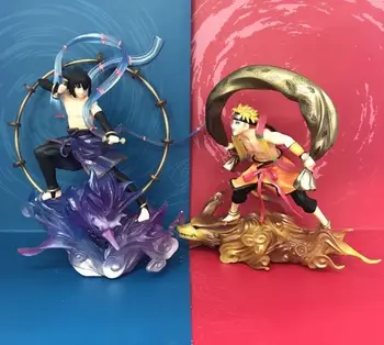 

16-18cm Anime Naruto Shippuden Naruto Uzumaki Uchiha Sasuke Wind Ver PVC Action Figure Collectible Model Toy