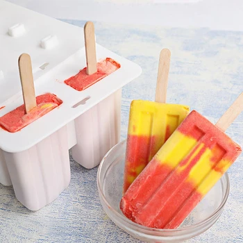

10Holes Ice Cream Mold Reusable Popsicle Mold With Sticks Kids Candy Bar Diy Ice Cream Tools Summer Gadget .