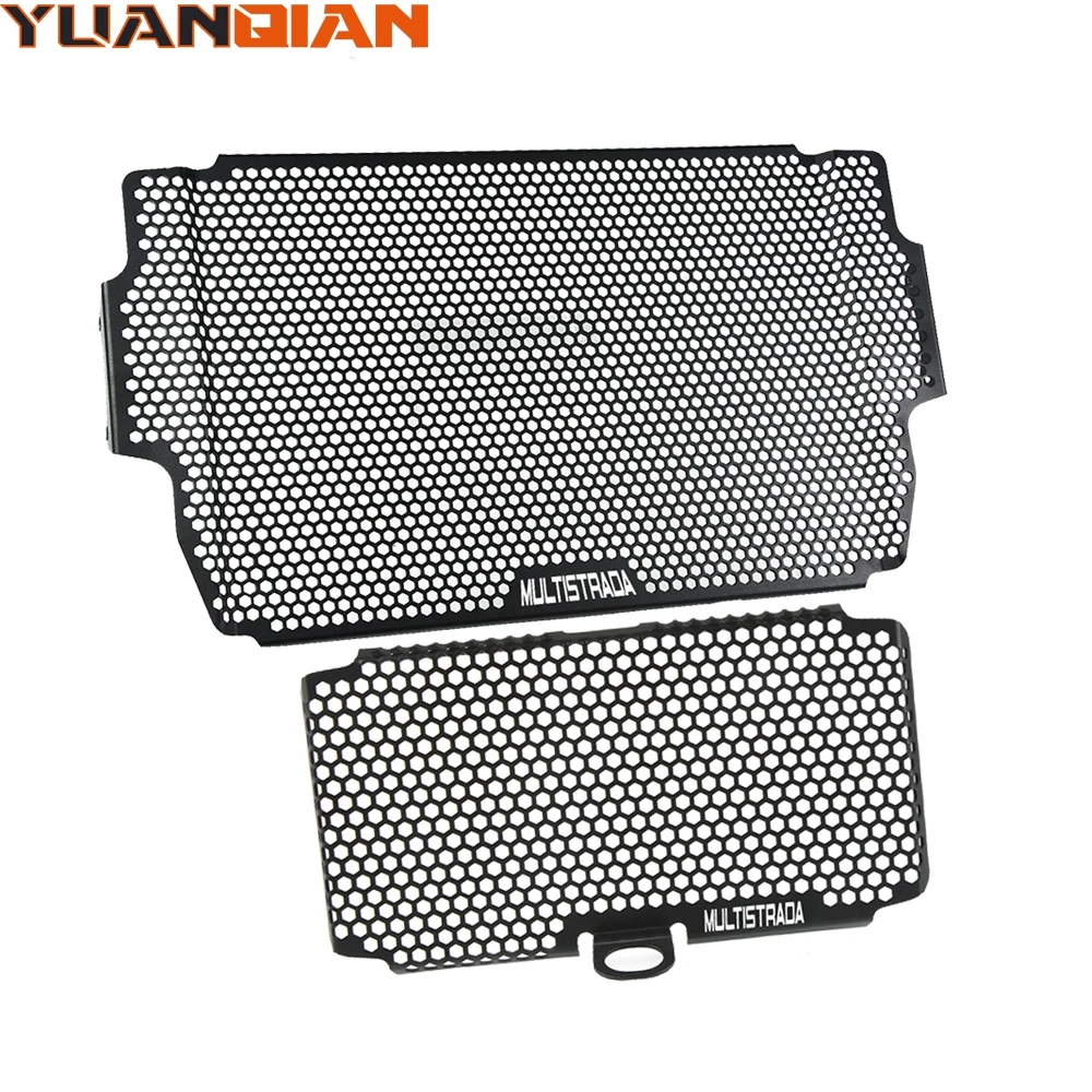 Fittings Aluminum Front Radiator Grille Guard Cover for Ducati Multistrada 950 MTS950 MTS 2017 2018 Oil Cooler Guard Protector 