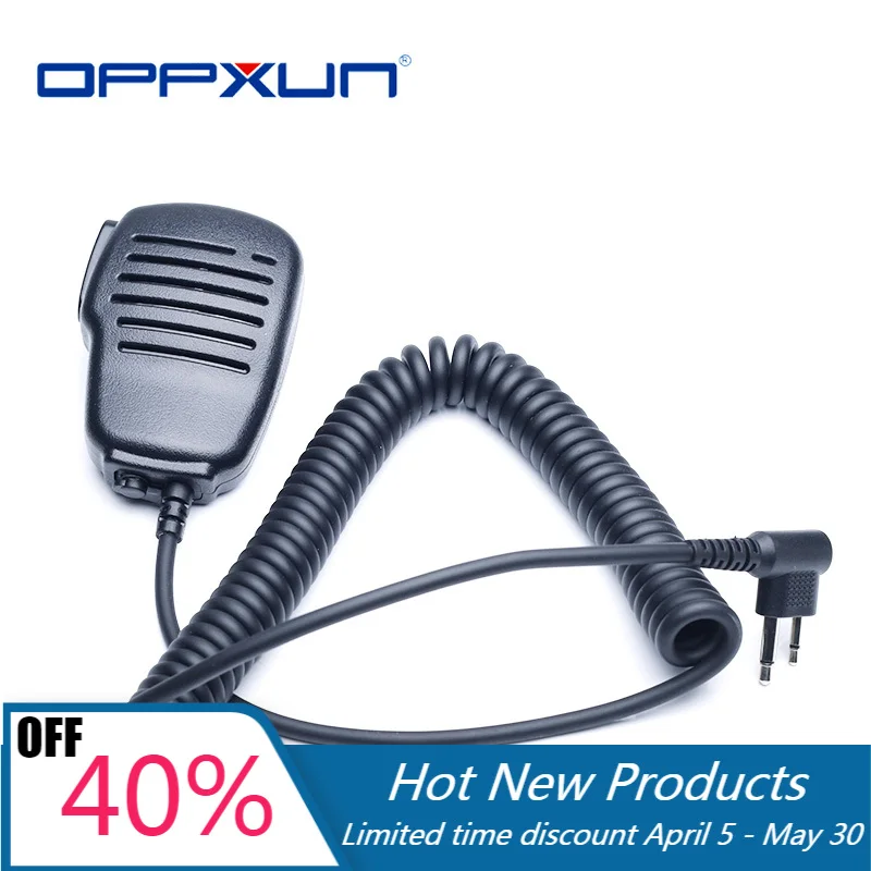 OPPXUN R-312 2Pin PTT Mic микрофон Микрофон PU провод для Motorola GP68/GP88/GP300 TYT TC-500/TC-600/TC-700 рация |
