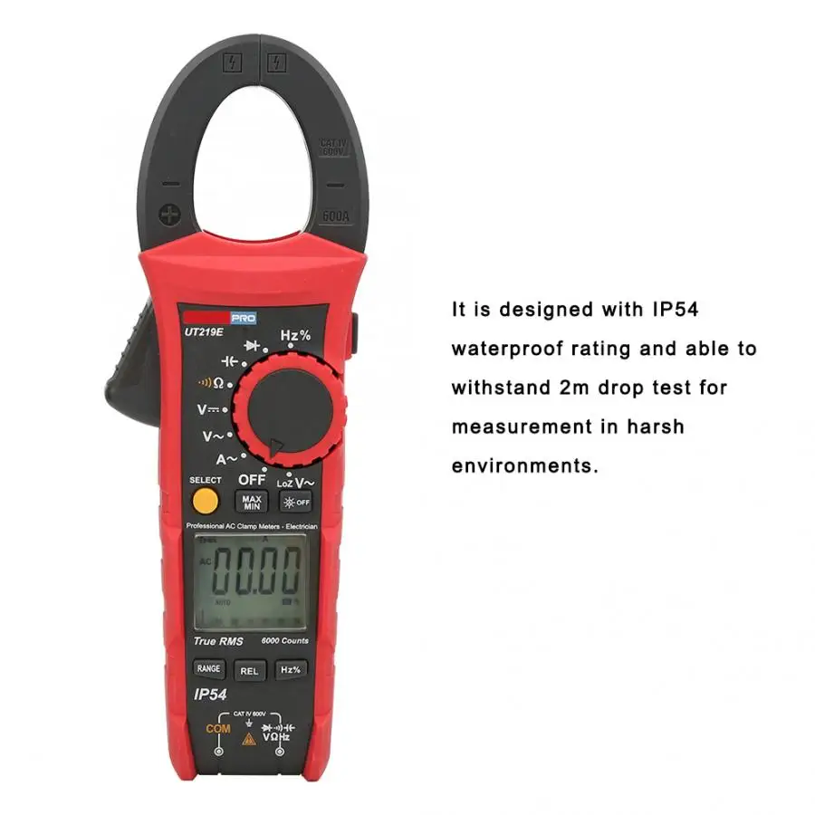 UNI-T UT219E UT219M True RMS мини Цифровые токовые клещи AC/DC напряжение Авто Диапазон VFC емкость Бесконтактный мультиметр