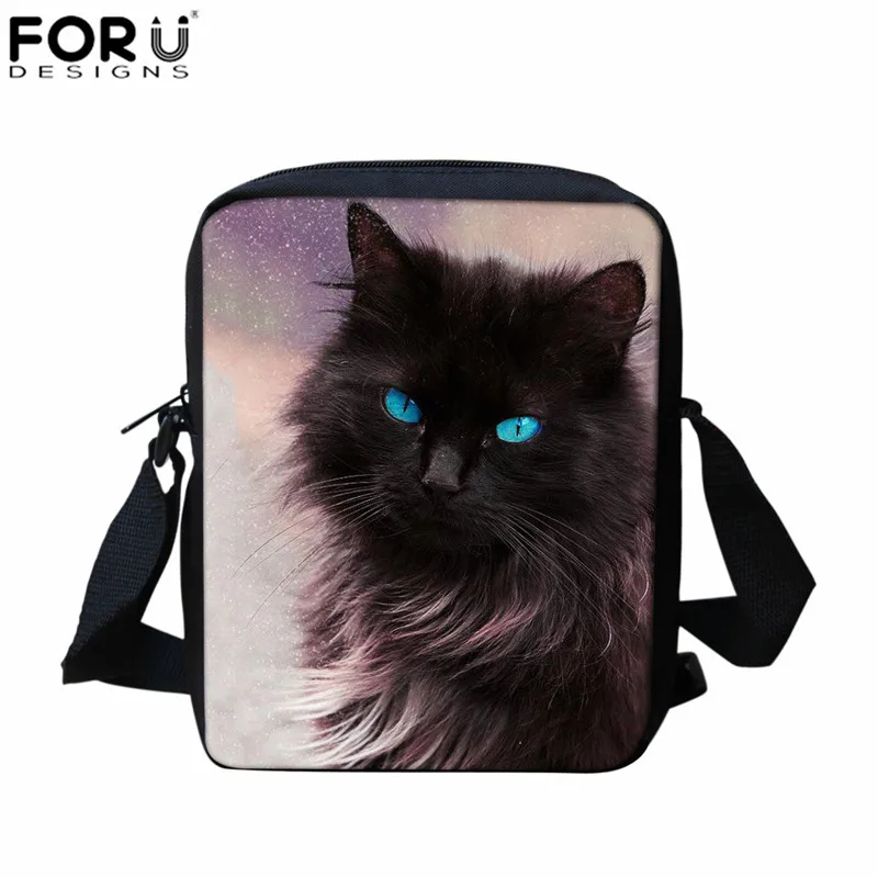 FORUDESIGNS/женские сумки через плечо с объемным животным котом, дизайнерские сумки через плечо с пандой для девочек, женские мини сумки через плечо - Цвет: LH1072E