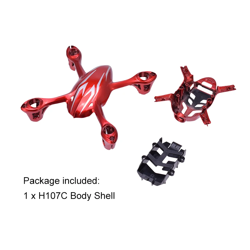 Hubsan H107 Корпус Корпуса квадрокоптера голова и двигатели Крышка для H107C мини Радиоуправляемый Дрон запасные части Аксессуары черный/красный