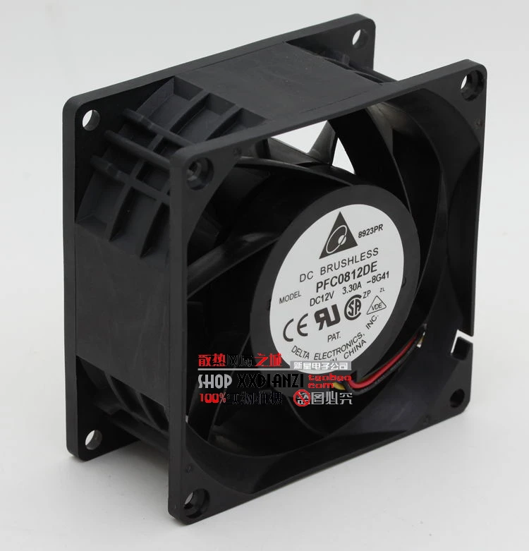 PFC0812DE 8038 3.30A 12V 4 провода и двухрядным подшипником Мощный охлаждающий вентилятор для кулера