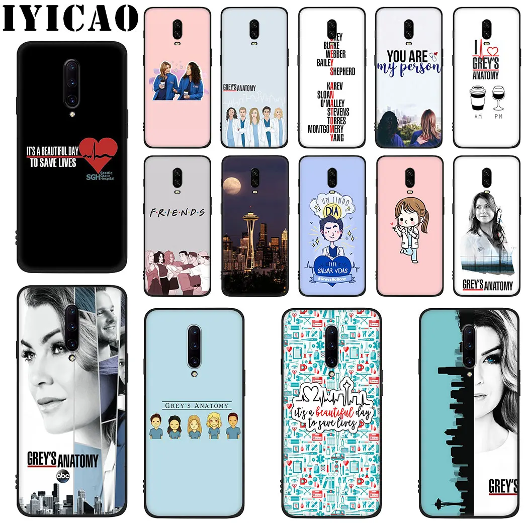 American TV Greys Anatomy Soft Silicone Case for oneplus 5 5t 6 6t 7 Pro Cover |