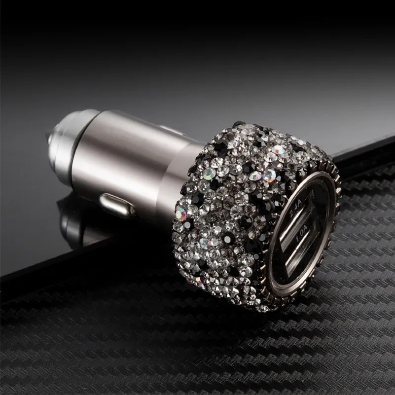 New-Bling-Diamond-Rhinestone-Car-2-in-1-Dual-USB-Port-Fast-Charging-Safety-Hammer-Charger (11)