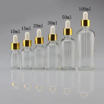 

HOT SALE Mini 5ml-100ml Transparent Glass Reagent Liquid Pipette Empty Cosmetic Bottle For Travel Refillable Bottles