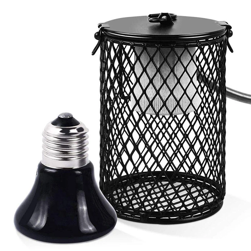 220V E27 Pet Heating Lamp for Turtle Snake Lizard Infrared Ceramic Emitter Heat Light 100W Reptile Lamp EU Plug — view 2