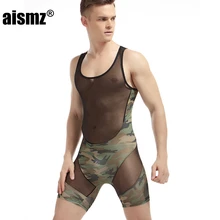 Aismz Боди мужчины прозрачной марли корсет мужской тонкий цельнокроеное кружевное нижнее белье cinturones de hombre плотный нейлон мужские боди