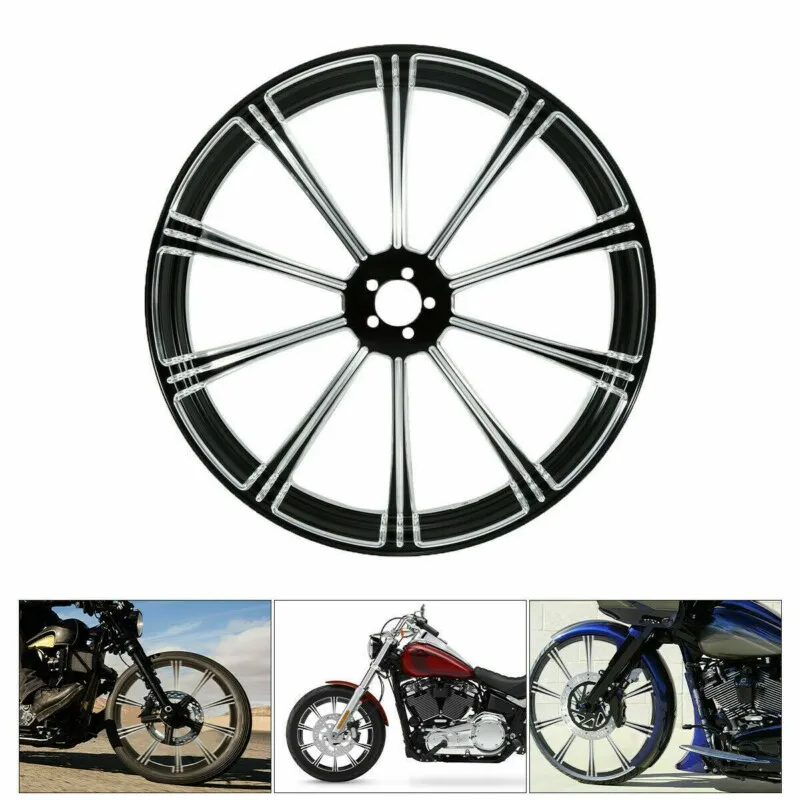 Передний обод колеса для мотоцикла 23x3 5 дюйма CNC BLK двойной диск Harley Bagger Touring 2008