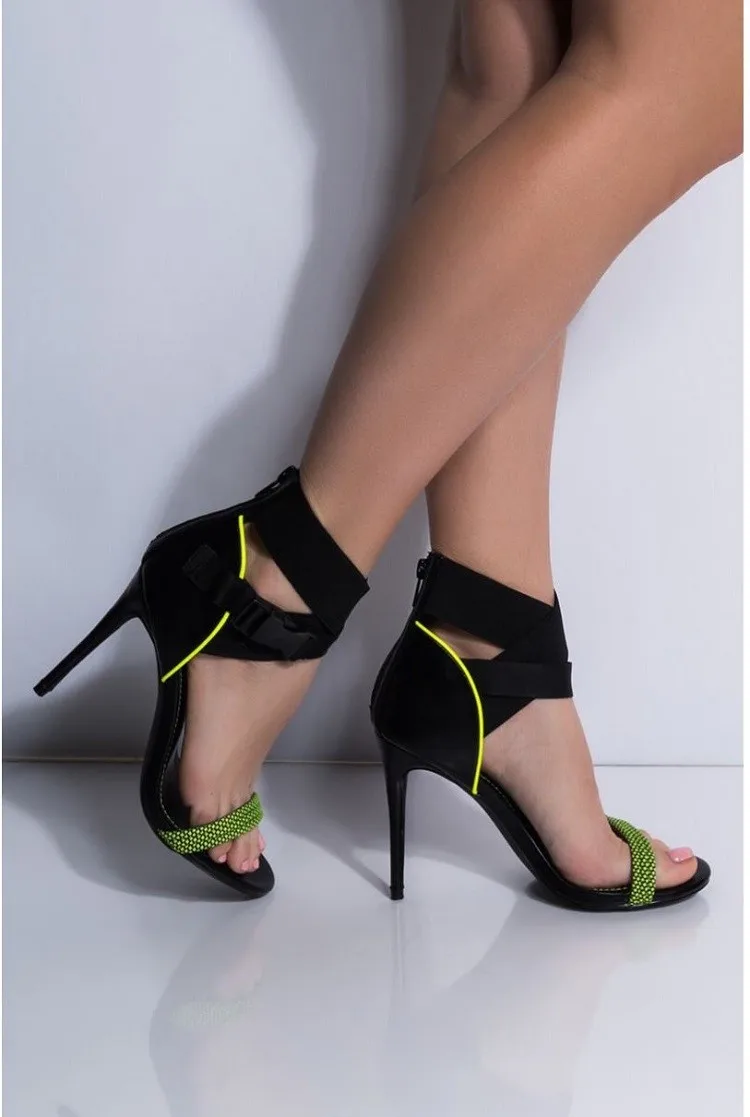 Eilyken/Модные женские босоножки на высоком каблуке пикантная обувь с открытым носком и ремешком на щиколотке сандалии на молнии с перекрестными ремешками женская обувь