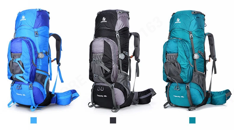 80L Large Capacity RucksacksOutdoor Backpack Climbing Backpacks Hiking Big Sport Bag Travel Bag Mountain Men Waterproof  Bags