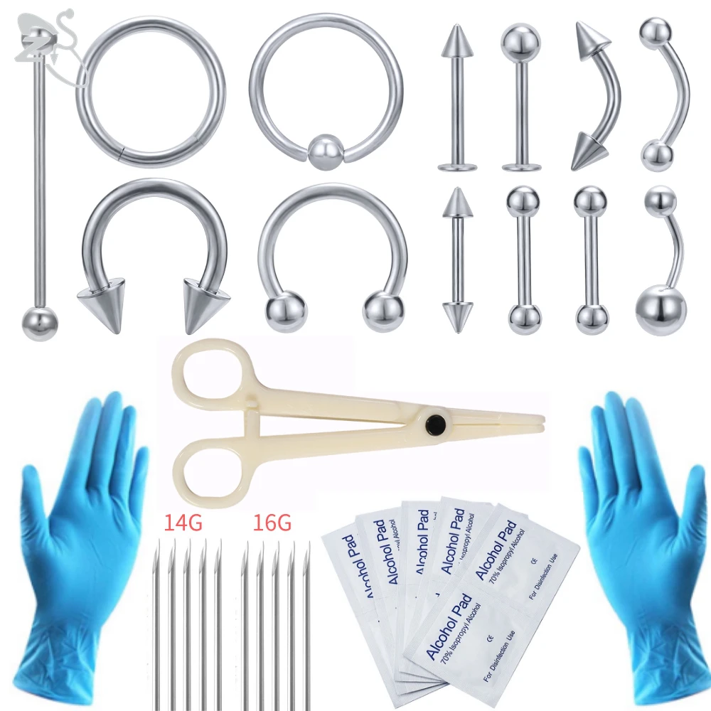 Professional Body Piercing Kits Disposable Nose Piercing Kit Body Piercing 1220g Aliexpress