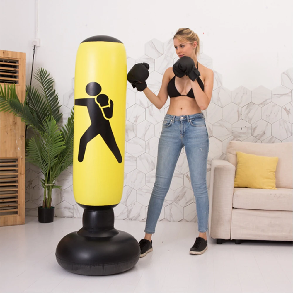 Details about   160cm Boxing Punching Bag Inflatable Tumbler Kids Adult Home Fitness Sandbags 