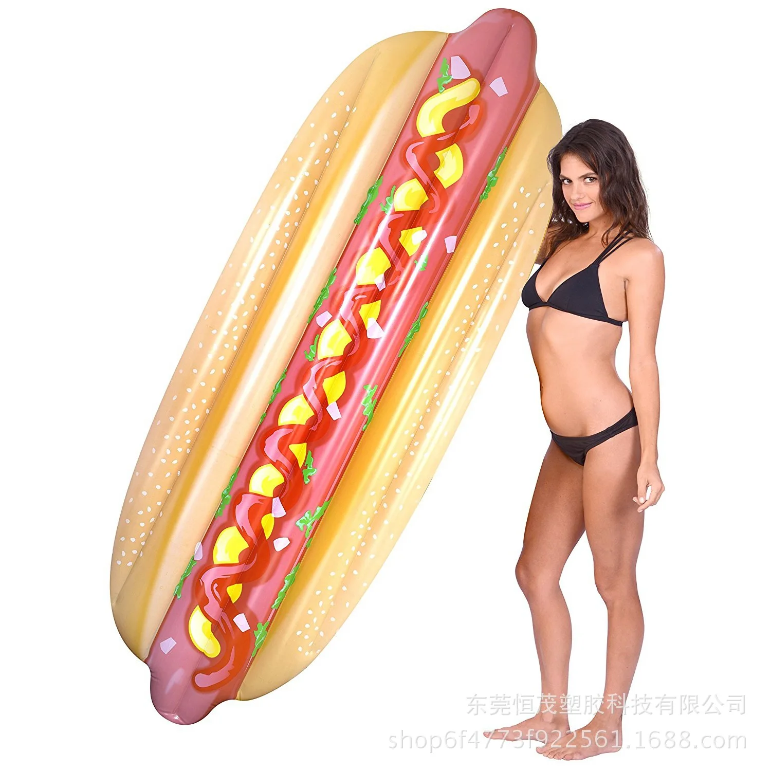 

Factory Direct Selling PVC Air Mattress Hot Dog Sausage Water Bed Inflatable Bacon Floating Row Adult Water Riding