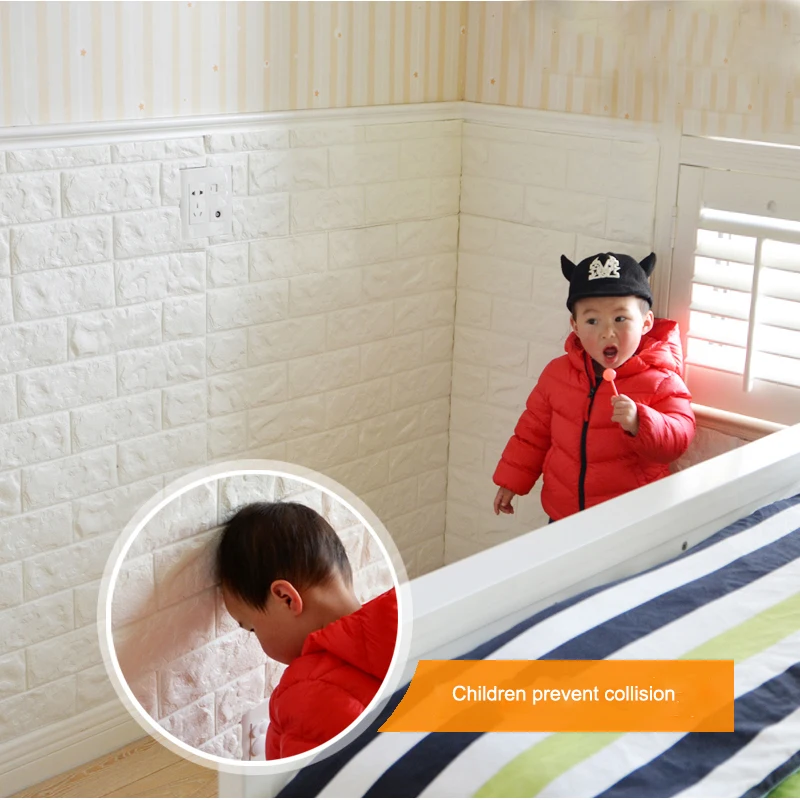 GYEY 3D Brick Wall Stickers DIY Decor Self-Adhesive Waterproof Wallpaper For Kids Room Bedroom Living Room 3D Wall Sticker Brick