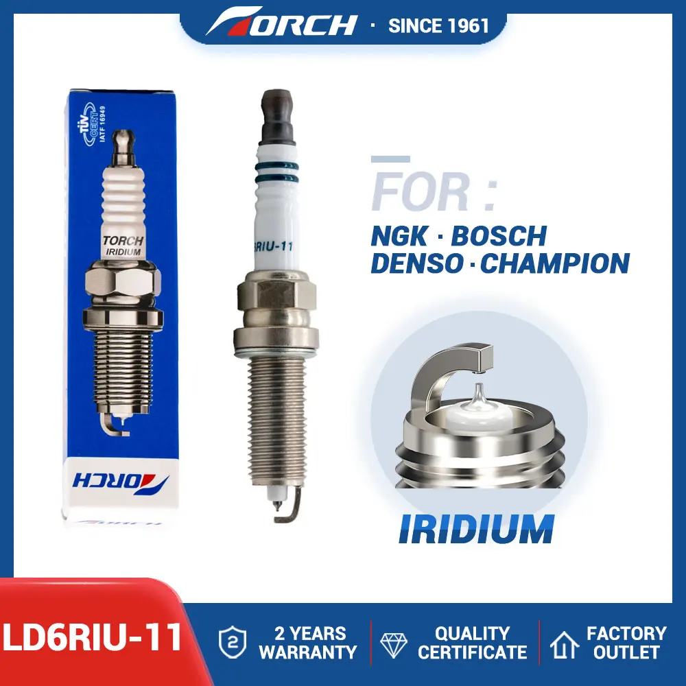 

High Quality China Original Ignition Spark Plugs Iridium TORCH LD6RIU-11 Resistor Candles Automobile Engines Components