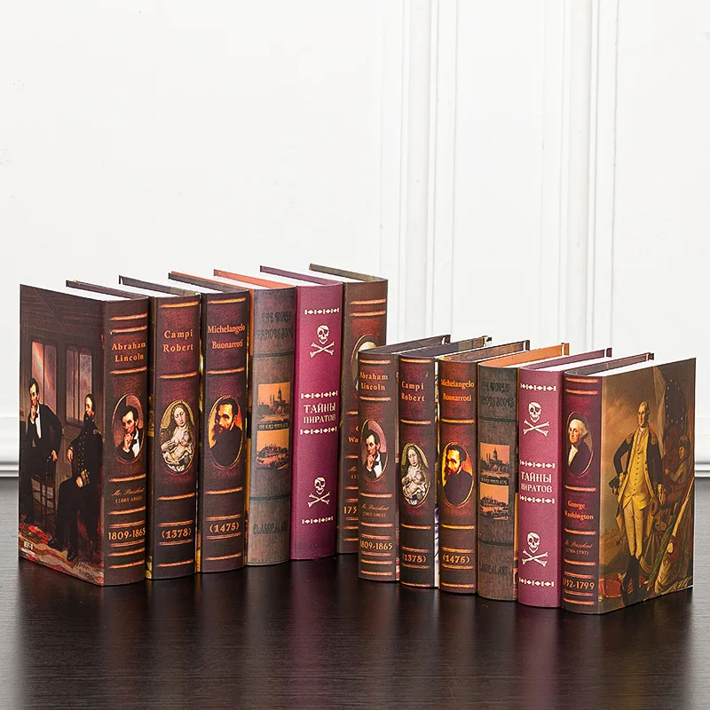 8 шт./компл. европейская античная деревянная поддельная книга украшение для кафе