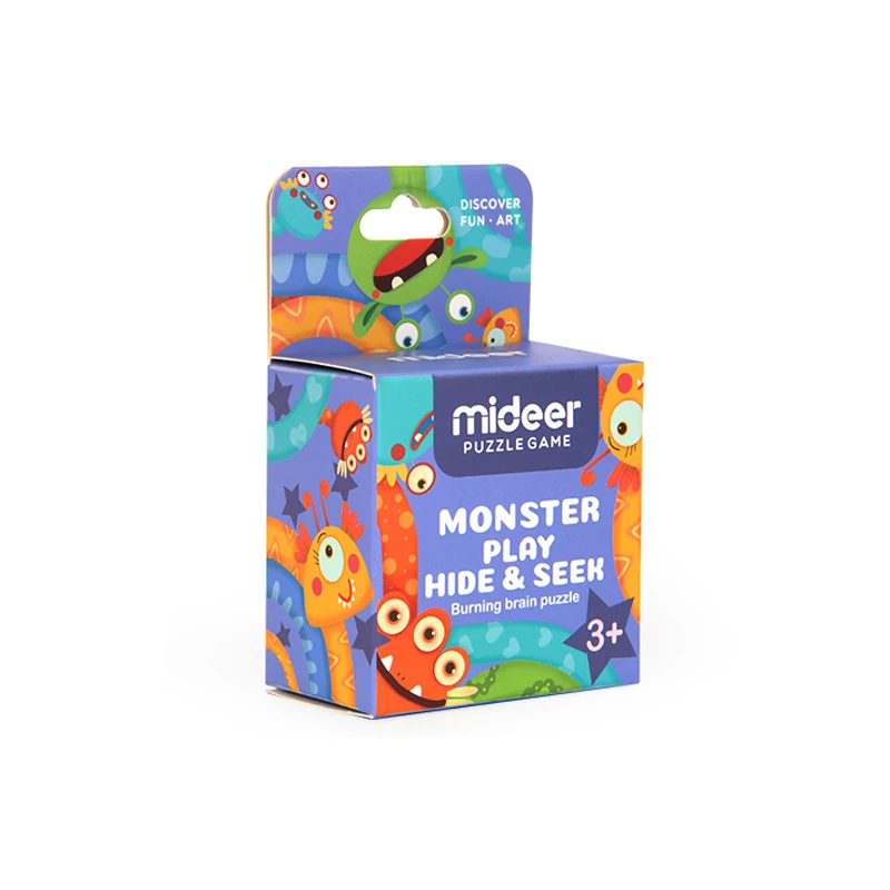 MiDeer детские игрушки-головоломки мини мышление 3Y+ зрение красочные коротковолосые геометрические замеченные деревянные забавные Логические настольные игры - Цвет: Monster