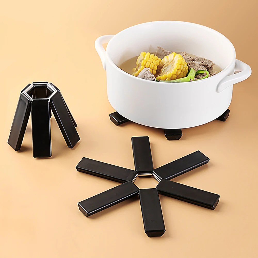 

Foldable Kitchen Table Mat Non-slip Insulated Mat Heat Resistant Cushion Pad Pan Placemat Kitchen Heat Insulation Pad Coaster