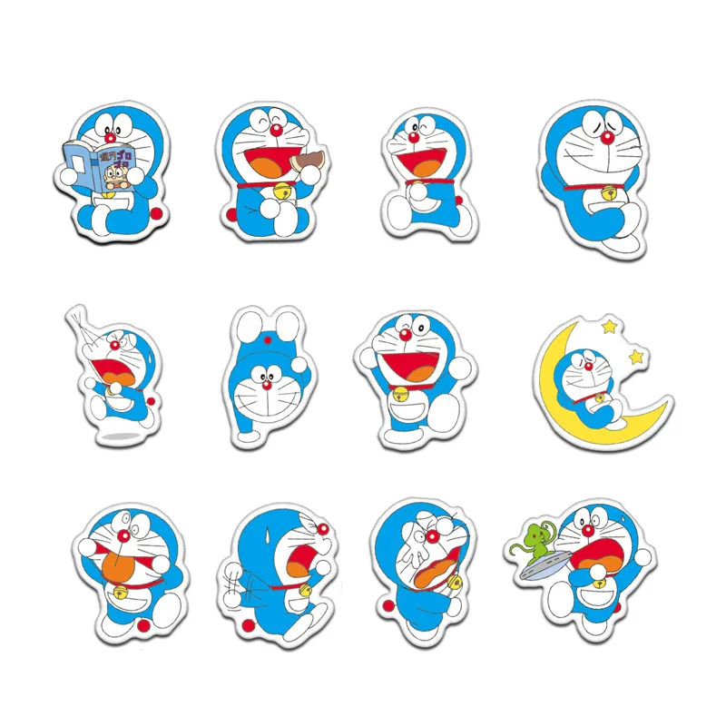 61 шт. наклейка Doraemon с мультяшным граффити для скейтборда, Дорожный Чехол для багажа, ноутбука, гитары, холодильника, велосипеда, автомобиля, наклейка