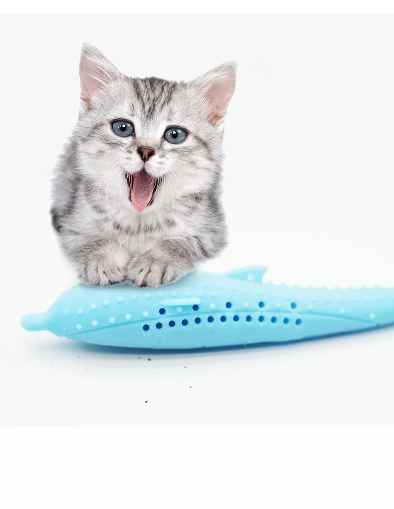 CAWAYI домик для кошки силиконовая мята рыбка игрушка щеточная палочка кошки игрушки для чистки палочка щетка эффективная зубная щетка для кошек домашних животных D1699