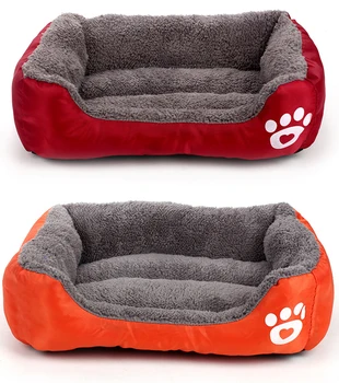 

JORMEL Paw Pet Sofa Dog Bed Autumn Winter New Footprint Cotton Wool Pet Nest Candy Color pet supplies
