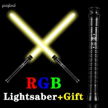 Pqbd rgb sabre de luz pesado dueiling lasor espada lanterna led sabre luz brinquedo para crianças presente