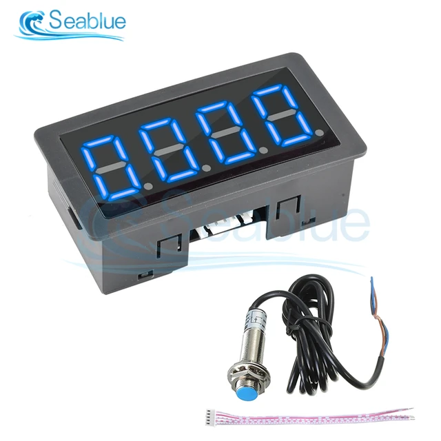 Led Number Display Rpm Reader 4 LED Tachometer RPM Meter EEEkit Digital LED Tachometer RPM Meter With ...