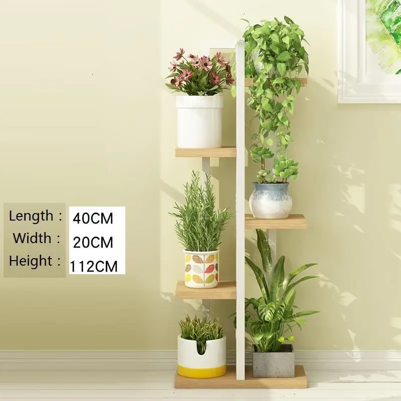 Version A Soporte Plantas Interior Estante Para Flores Wooden Shelves Ladder For Table Rack Outdoor Flower Stand Dekoration Plant Shelf - Цвет: Version A