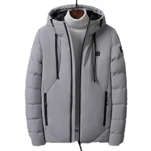 Зимняя теплая хлопковая одежда, пальто для мужчин, толстый теплый пуховик, куртка с капюшоном, Doudoune Homme