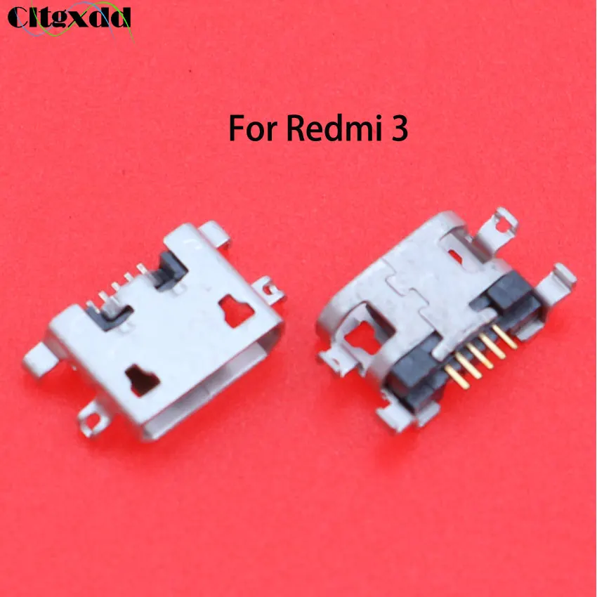 10Pcs Micro USB Jack Charging port Connector for Xiaomi Redmi 1 2 2S 3 3A 3X 4 4A 5 5A 5Plus 6 6A 6Pro Note 4 4X 5Pro 7 Pro - Цвет: For Redmi 3