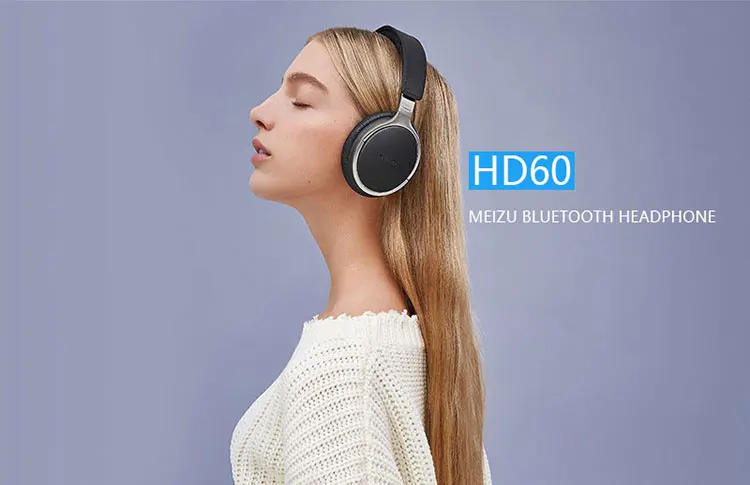 MEIZU HD60 беспроводные Bluetooth наушники Bluetooth 5,0 40 мм Био-диафрагма сенсорное управление 500 мАч usb type-C наушники высокого качества