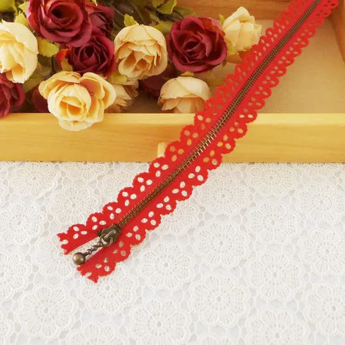 Ручная укладка DIY 3# кружевная бронзовая молния длиной 35 см - Цвет: 1