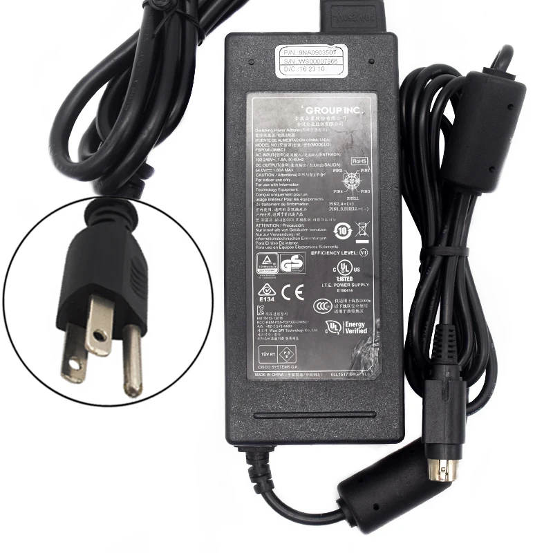 GS1900-8HP 8-Port Poe Smart Switch for Zyxel Adapter Power Supply FSP090-DMBC1 FSP 9NA0903501 9NA0903503 54.0V 1.66A AC Adapter