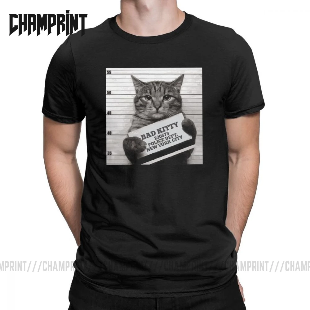 Mugshot-camisetas de gato Mr para hombres, camisas divertidas gato Mr Furrypants Kitty, camisetas de manga corta 100% de algodón mascotas - AliExpress Ropa de hombre