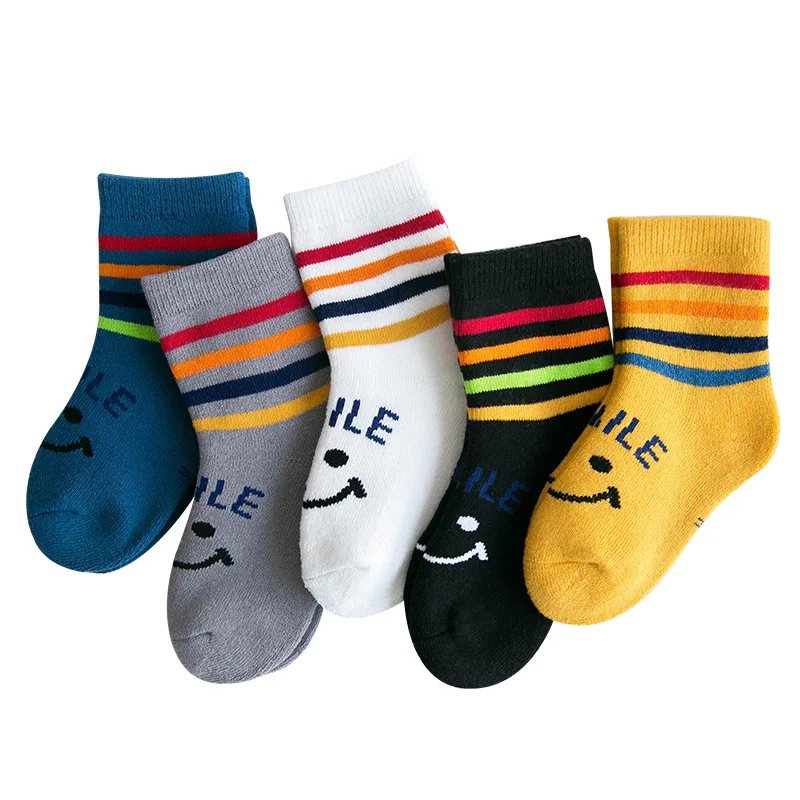 Лотоса для 5 пар/упак. супер толстые махровые носки зимние теплые удобные детские носки 6 стилей, носки для маленьких мальчиков и девочек, подарки - Цвет: C1