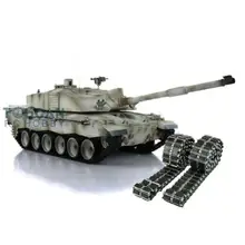 Henglong 1/16 снег 6,0 Challenger II RTR rc Танк 3908 металлические гусеницы с резиночками TH12907