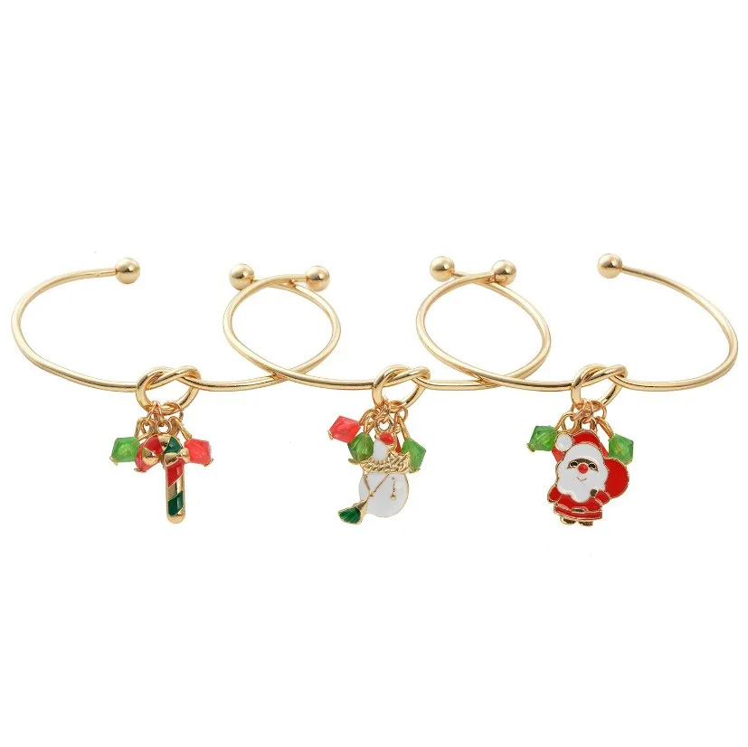 Модный Рождественский браслет с узлом, милый олень, снеговик, Подарочная коробка, Санта-Клаус, зимние сапоги, рождественский подарок для женщин
