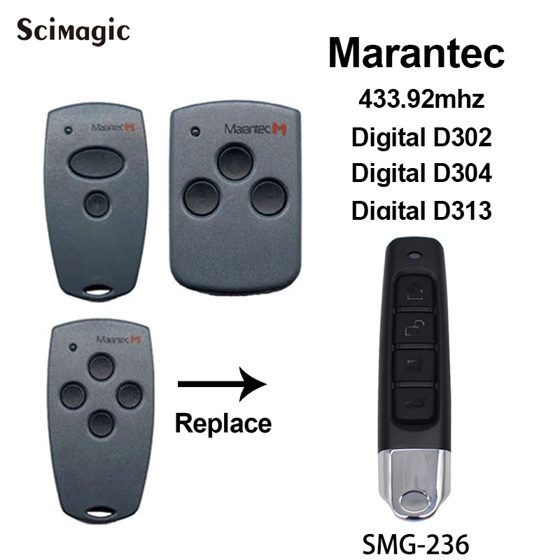 Marantec D302 D304 D313 двери гаража дистанционного Управление 433,92 МГц пульт Marantec Digital / Comfort гараж команда ручной передатчик 433