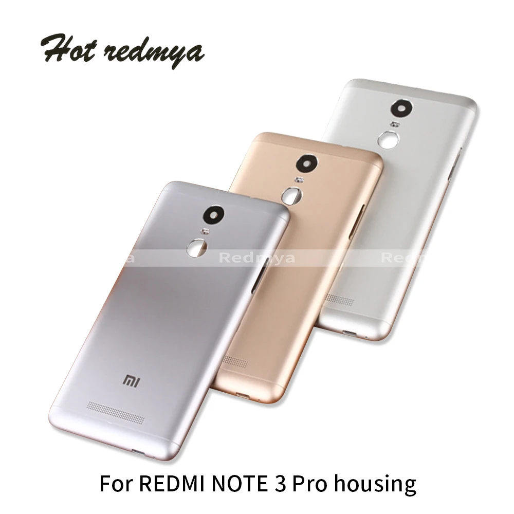 

For Xiaomi Redmi Note 3 Pro Rear Housing Back Battery Door Cover Case+Side Button Camear Lens Replacement Parts