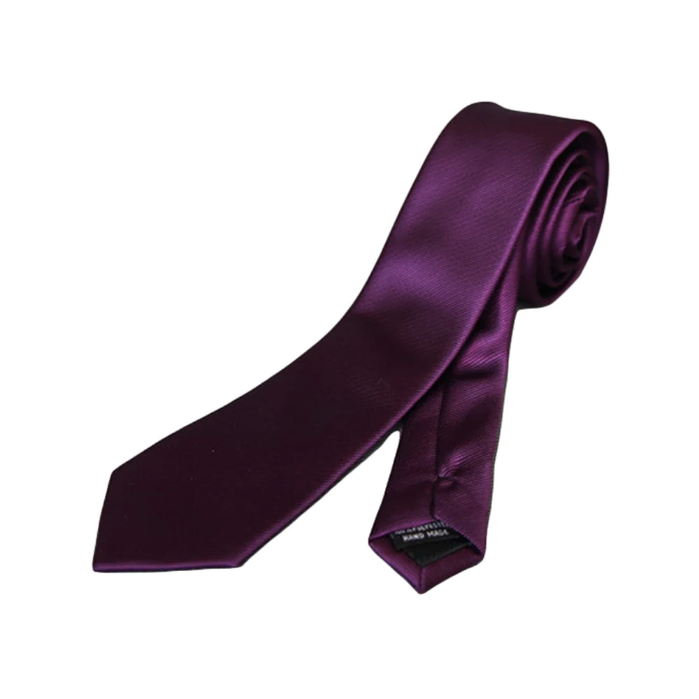 Purple Мужской галстук в полоску, жаккардовый, тканый, для свадьбы, вечеринки, бизнеса, 6 см, узкий галстук QNTIE0323 - Цвет: Purple