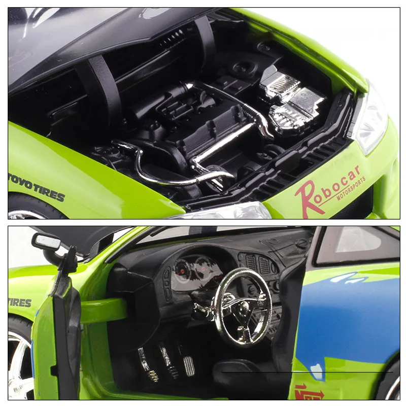JADA 1:24 Зеленый Mitsubishi модель гоночной машины игрушечная машинка из сплава подарок для детей 97603 ABS материал защиты окружающей среды коробка