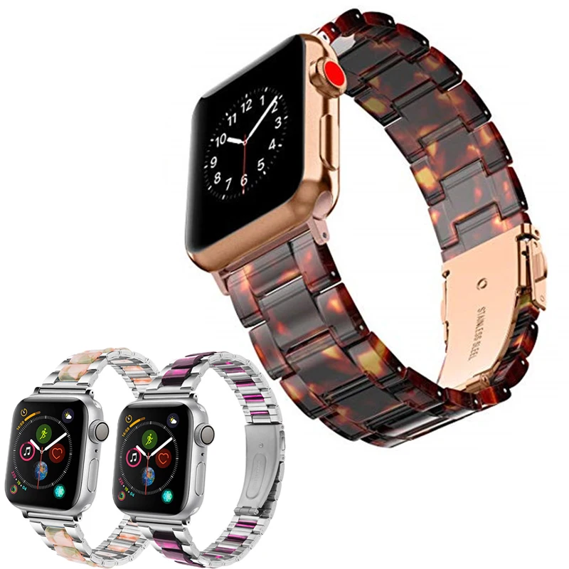 

Stainless Steel Loop strap for apple watch band 38/42mm Butterfly Clasp Bracelet bands For iwatch bands 40mm 44mm series 4 3 2 1
