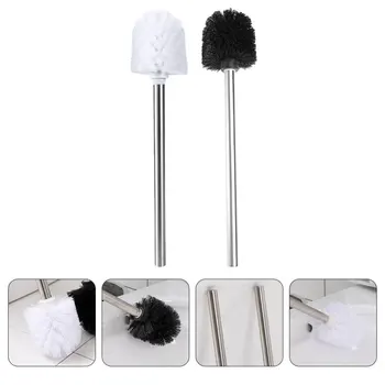 

2pcs Replaceable Soft-bristled Bathroom Brush Toilet Cleaning Brushes Cleaning Tools Toilet Brush for Toilet Dorm