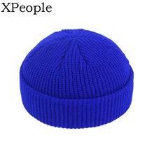 XPeople, громоздкие зимние шапки, Вязанные Трикотажные Шапочки, Мягкая Теплая Лыжная шапка с манжетами, Повседневная шапка, рыбак Леон, шапочка, шапки, акрил, ребристая вязка