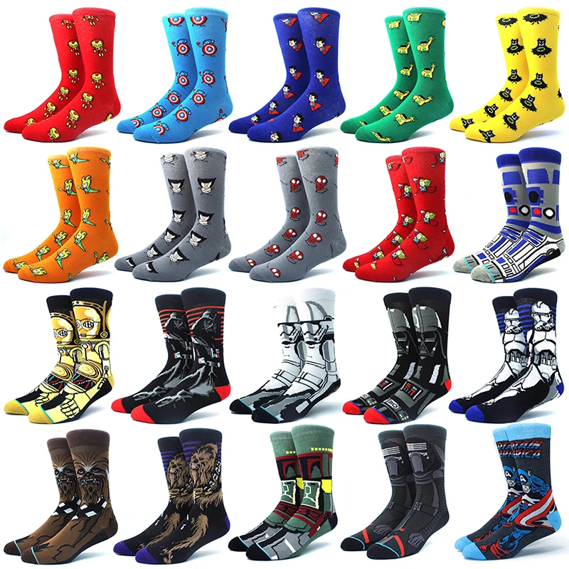

Star Wars Jedi Knight Master Yoda C-3PO Wookiee Cosplay Socks Comics Women Men Force Awakens Socks Lovely Gifts